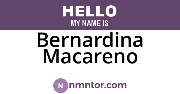 Bernardina Macareno