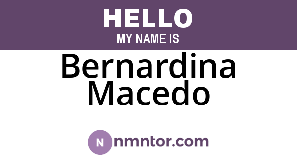 Bernardina Macedo