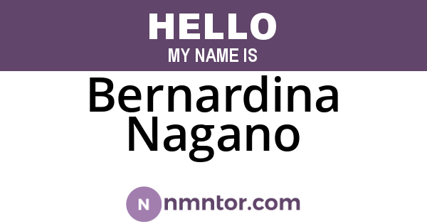 Bernardina Nagano