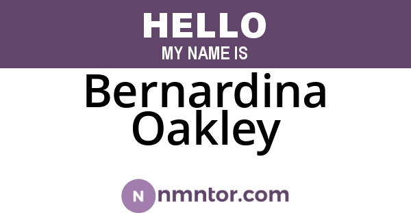 Bernardina Oakley
