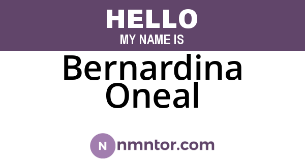 Bernardina Oneal