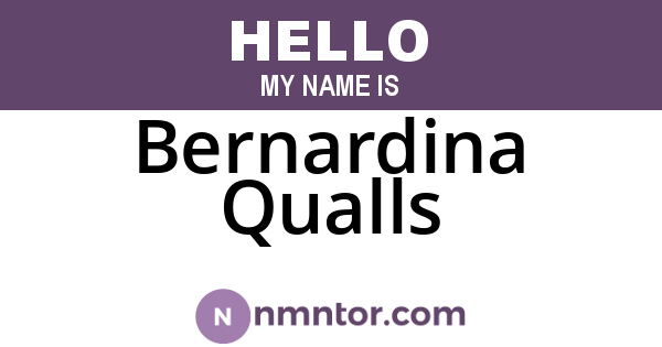 Bernardina Qualls