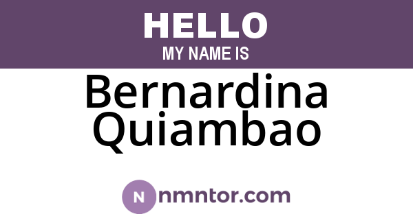 Bernardina Quiambao