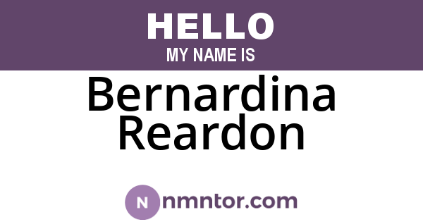 Bernardina Reardon
