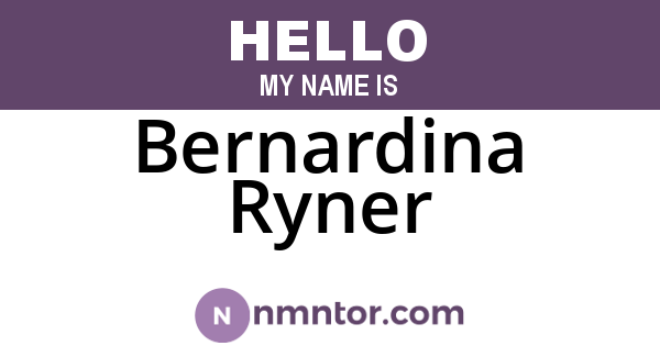 Bernardina Ryner