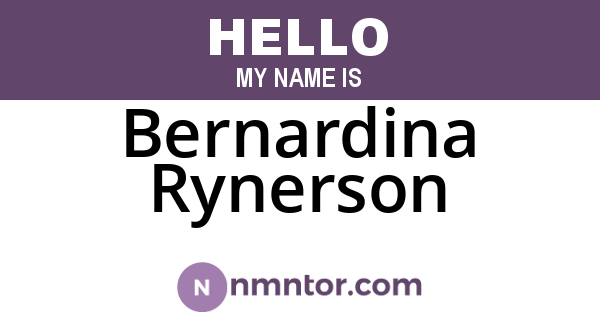 Bernardina Rynerson