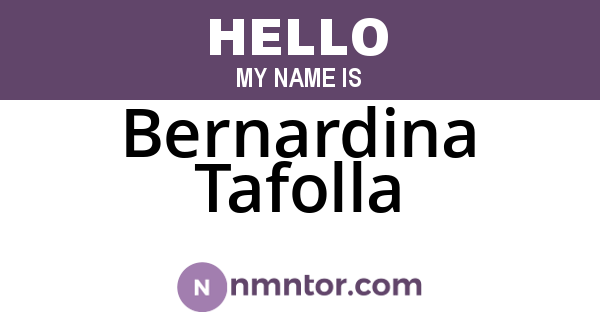 Bernardina Tafolla
