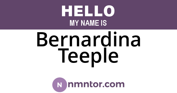 Bernardina Teeple