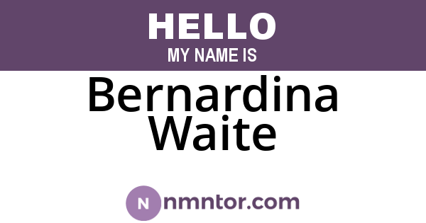 Bernardina Waite