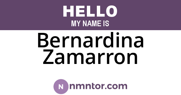 Bernardina Zamarron