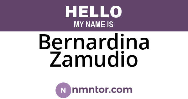 Bernardina Zamudio
