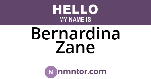 Bernardina Zane