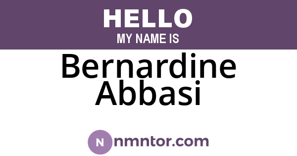 Bernardine Abbasi