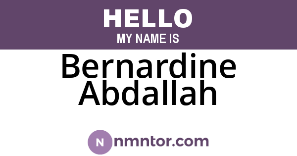 Bernardine Abdallah