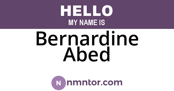 Bernardine Abed