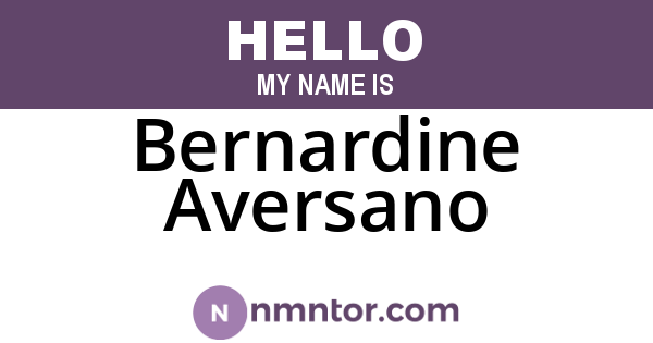 Bernardine Aversano