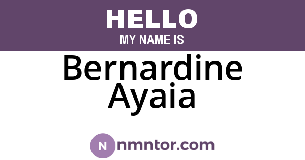 Bernardine Ayaia