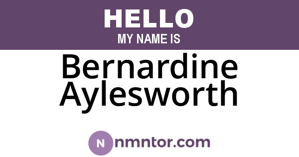 Bernardine Aylesworth