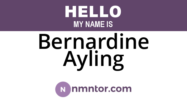 Bernardine Ayling