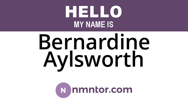 Bernardine Aylsworth