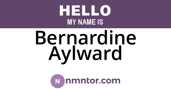 Bernardine Aylward