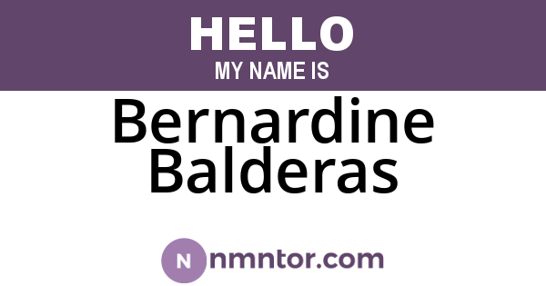 Bernardine Balderas