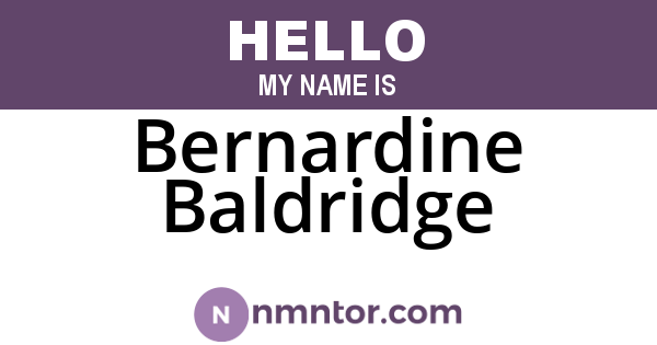 Bernardine Baldridge
