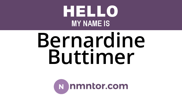 Bernardine Buttimer