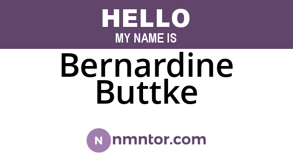 Bernardine Buttke