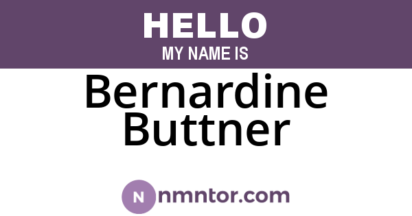 Bernardine Buttner