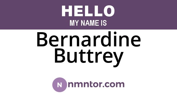 Bernardine Buttrey