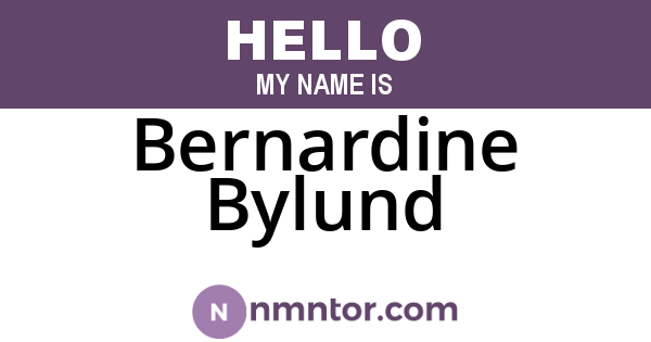 Bernardine Bylund