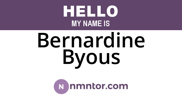 Bernardine Byous