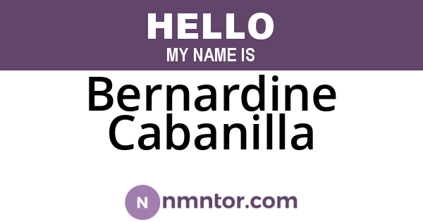Bernardine Cabanilla