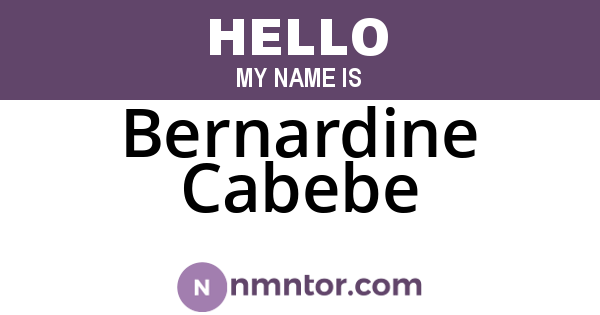 Bernardine Cabebe