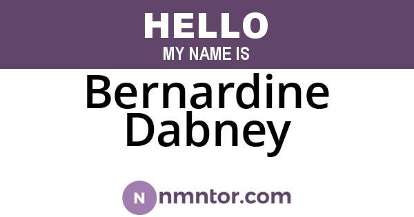 Bernardine Dabney