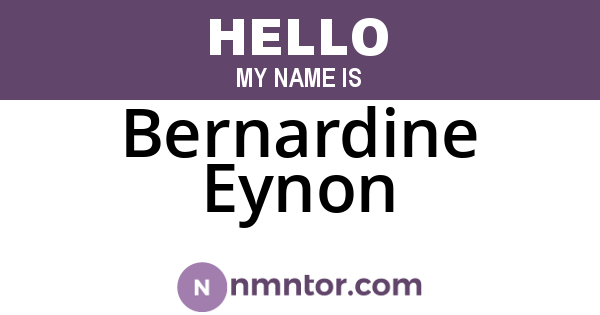 Bernardine Eynon