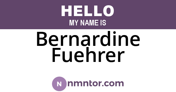 Bernardine Fuehrer