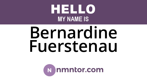 Bernardine Fuerstenau