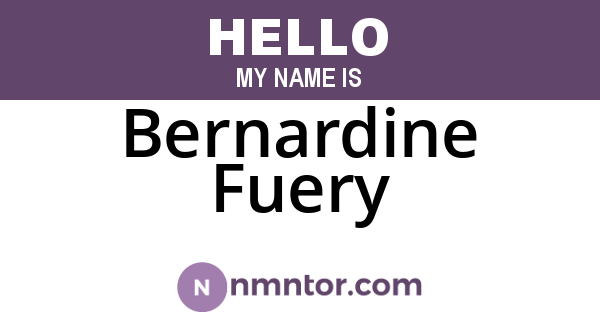 Bernardine Fuery