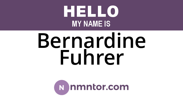 Bernardine Fuhrer
