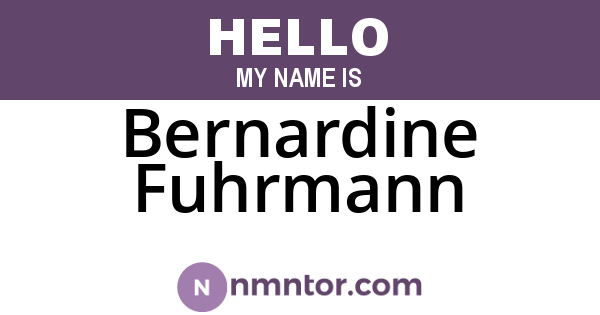 Bernardine Fuhrmann