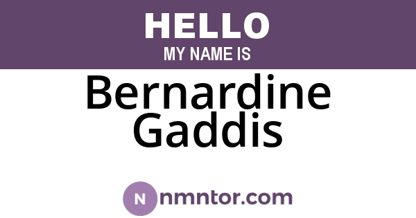 Bernardine Gaddis
