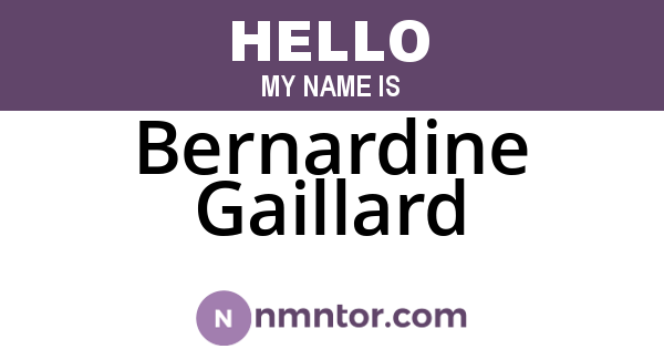 Bernardine Gaillard
