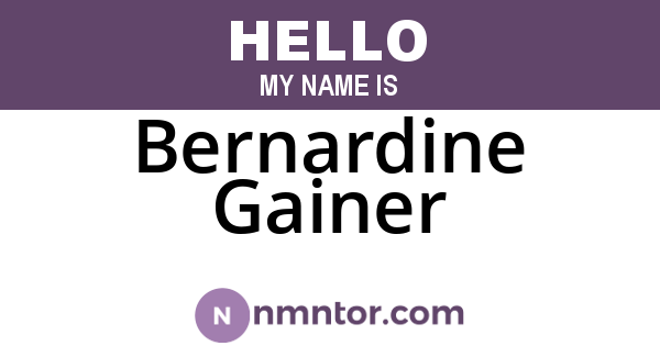 Bernardine Gainer