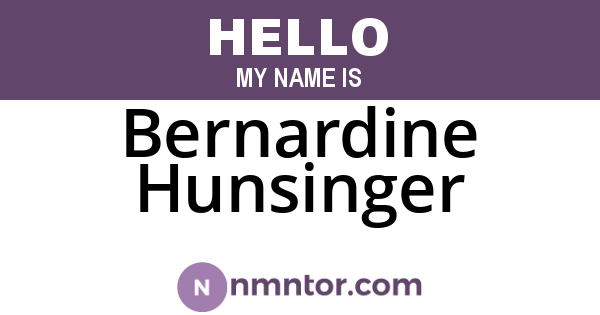 Bernardine Hunsinger