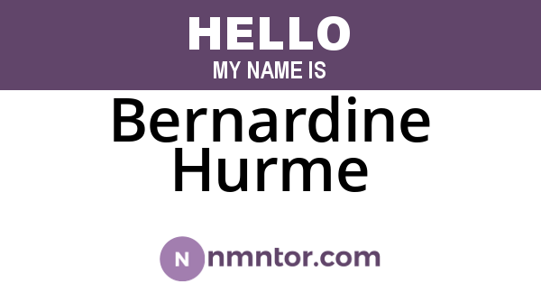 Bernardine Hurme