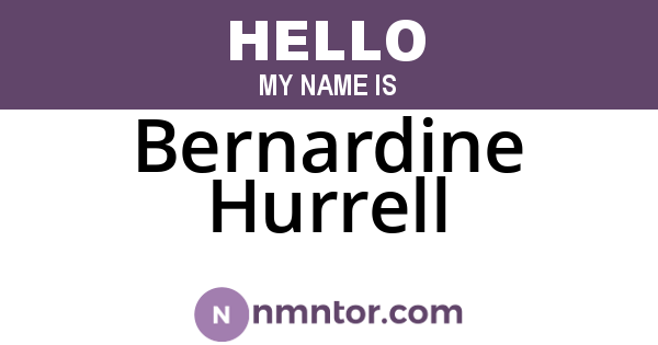 Bernardine Hurrell