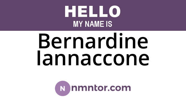 Bernardine Iannaccone