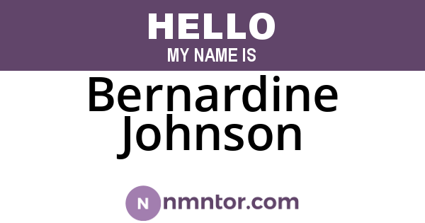 Bernardine Johnson